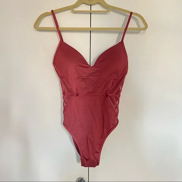 Nwt BCBGMaxazria pink blush swimsuit size 2 - Picture 3 of 6